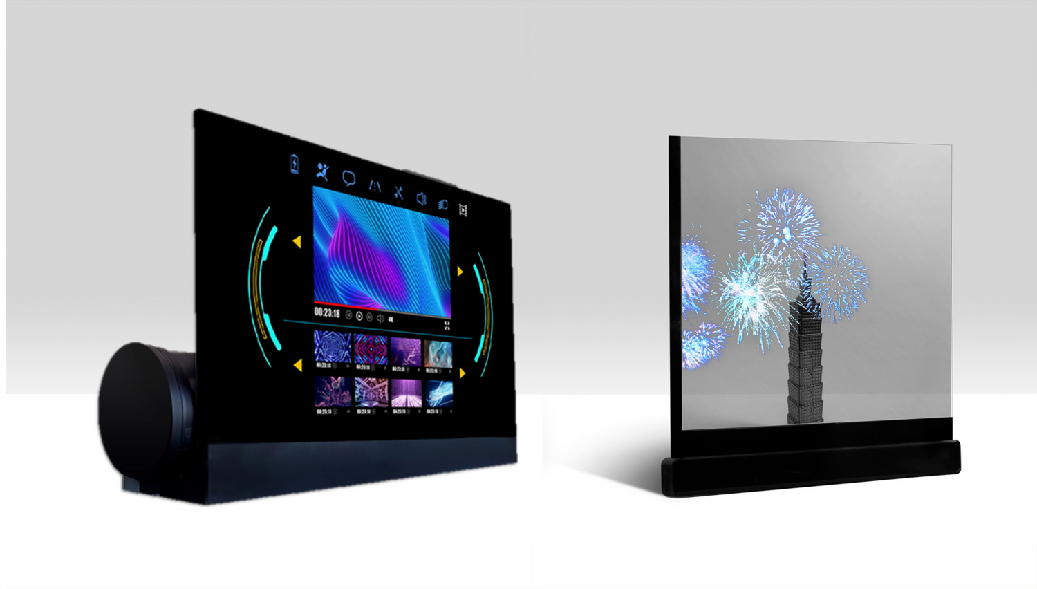 可捲式、折疊性、高透明